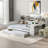 Multifunctional Wooden Daybed With Storage Shelves, Study Desk And Trundle-1271868022-1271868016