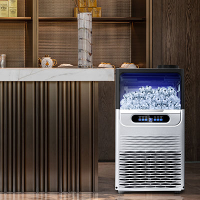 JOEAONZ Ice Maker 90 Lb. Daily Production Cube Clear Ice Freestanding Ice Maker