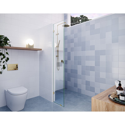 Panneau de douche fixe simple sans cadre 12 po x 78 po Vela