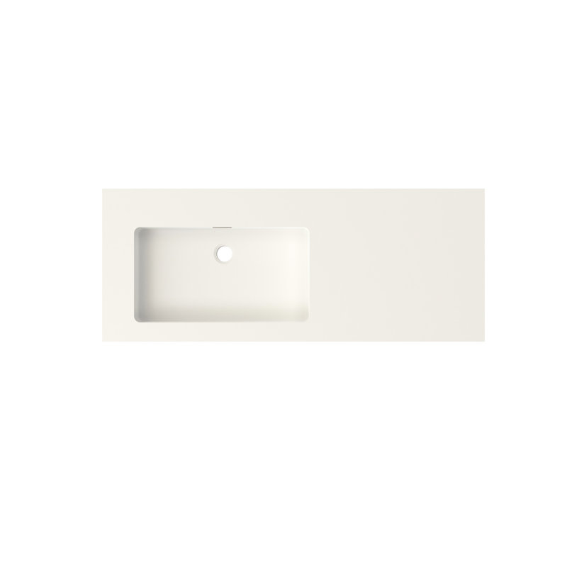 Lavabo de salle de bain blanc mat en résine Stone Stone