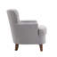 Chaise d'appoint rembourrée en tissu avec pieds en bois d'hévéa Mericul-316671880