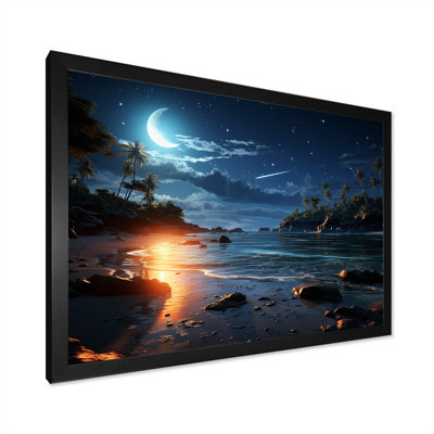 Mystic Tropical Beach Moonlight I - Art mural plage