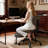 Ergonomic Kneeling Chair - Adjustable Cross-Legged Office Chair with 360° Footrest, PU Leather Seat & Wheels for Active Sitting, Home Office, ADHD & Meditation, Brown-848884587