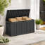 Boîte de rangement extérieure 90 gallons avec siège, boîte de rangement en résine imperméable et verrouillable-135894148