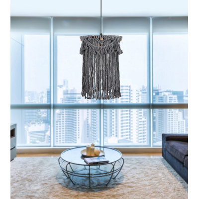 1 - Light Black Unique/Statement Pendant