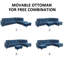 Canapé modulaire rembourré 3 pièces Quinnes-707492894-707492893