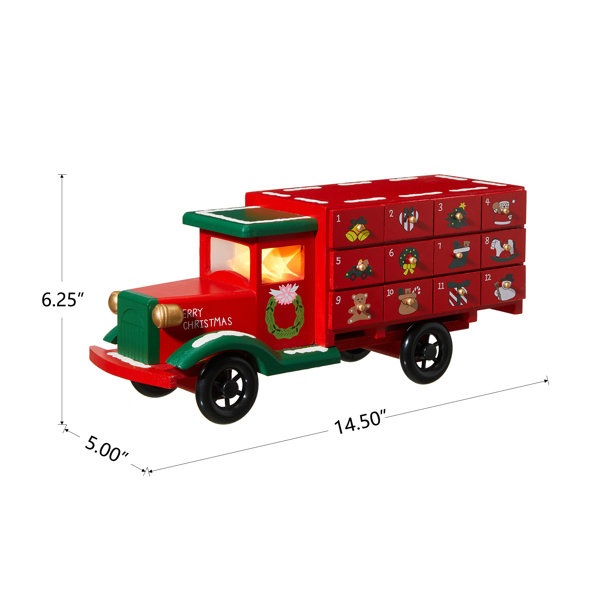The Holiday Aisle® Wooden Christmas Truck Countdown & Reviews - Wayfair ...