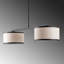 Luminaire suspendu tambour pour îlot de cuisine 2 lumières