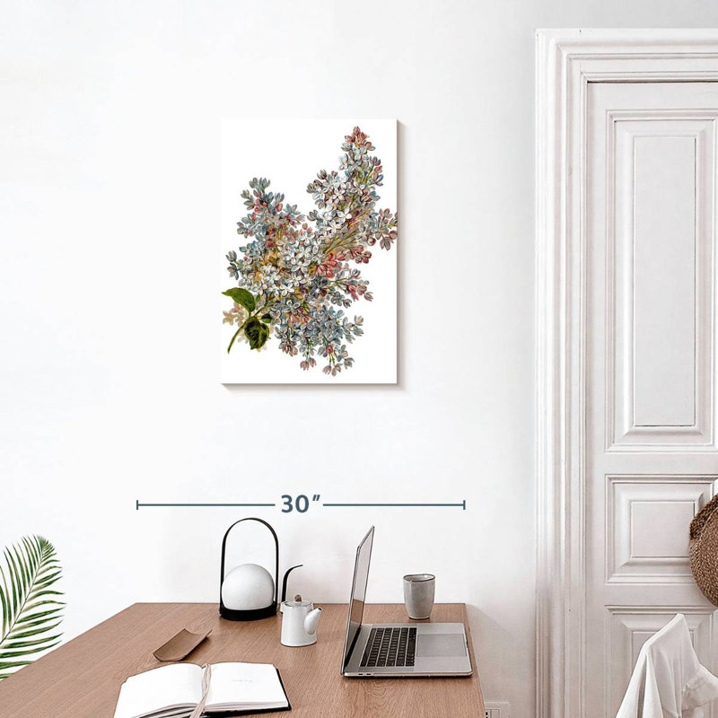 Harnek, fleurs lilas rétro, H 24 po x l 16 po