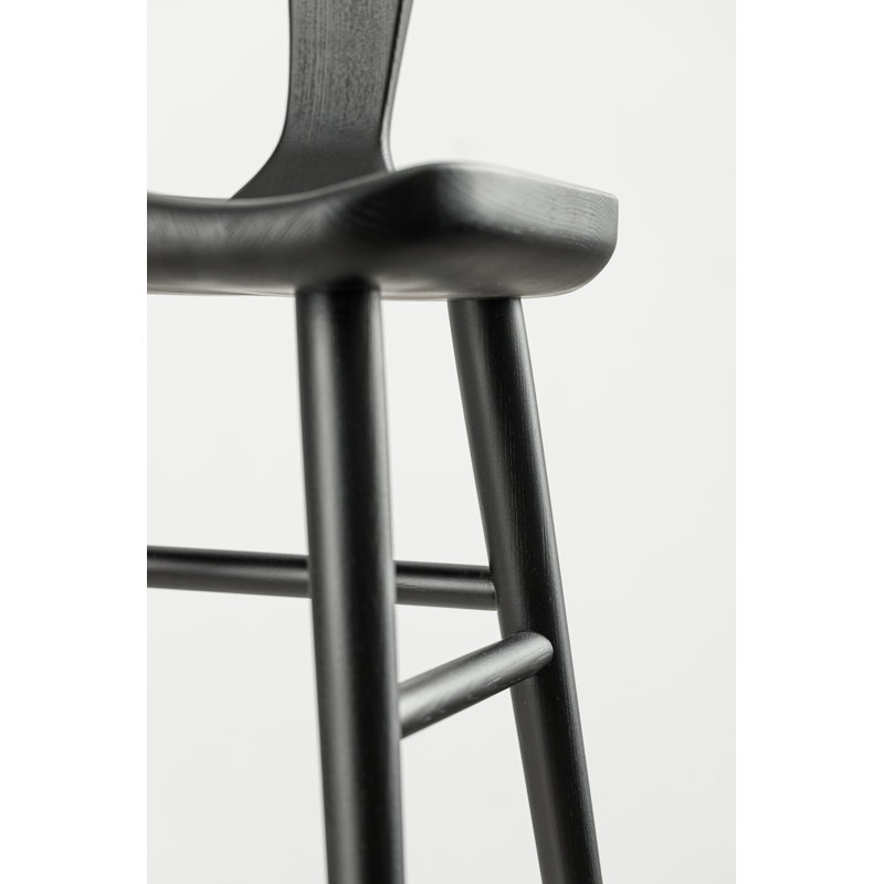 Anvil Chair With Back, Matte Black, Bar Stool (31” Seat Height)