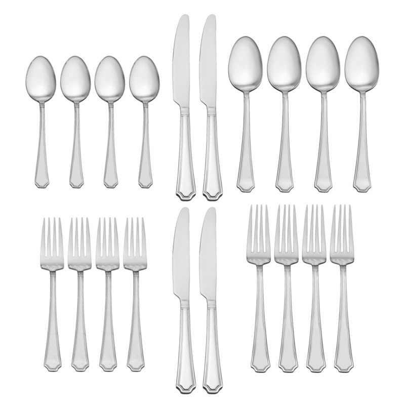 Ensemble de couverts en acier inoxydable 20 pièces Pfaltzgraff Carleigh, service pour 4