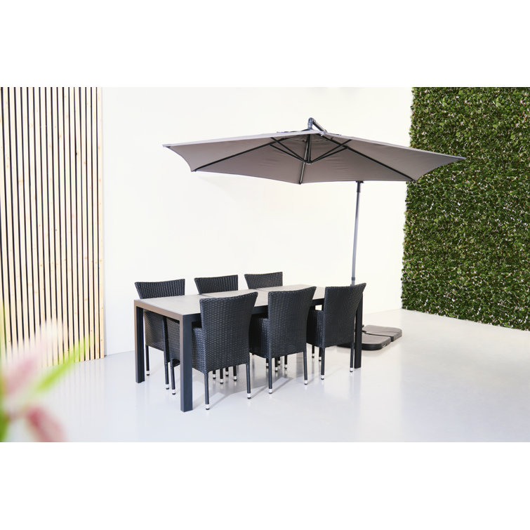 Grimes Rectangular 7 - Piece 6 - Person 195Cm Outdoor Table Set