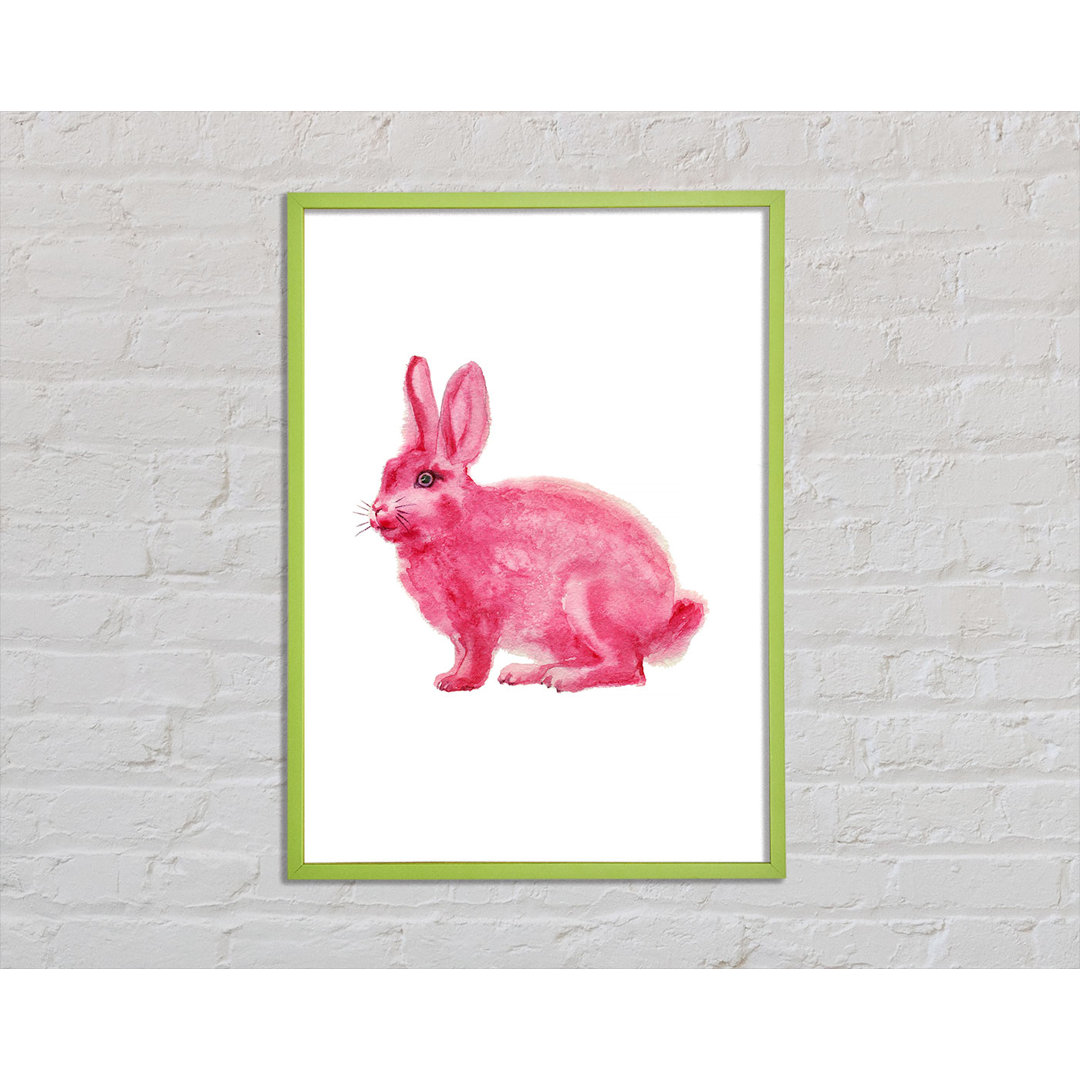 Gerahmtes Leinwandbild Pink Rabbit Love