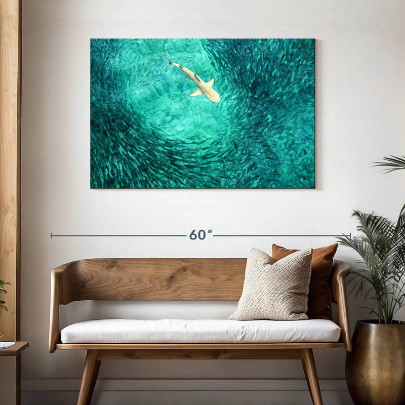 Brampt Shark Prey, 30" H x 45" W