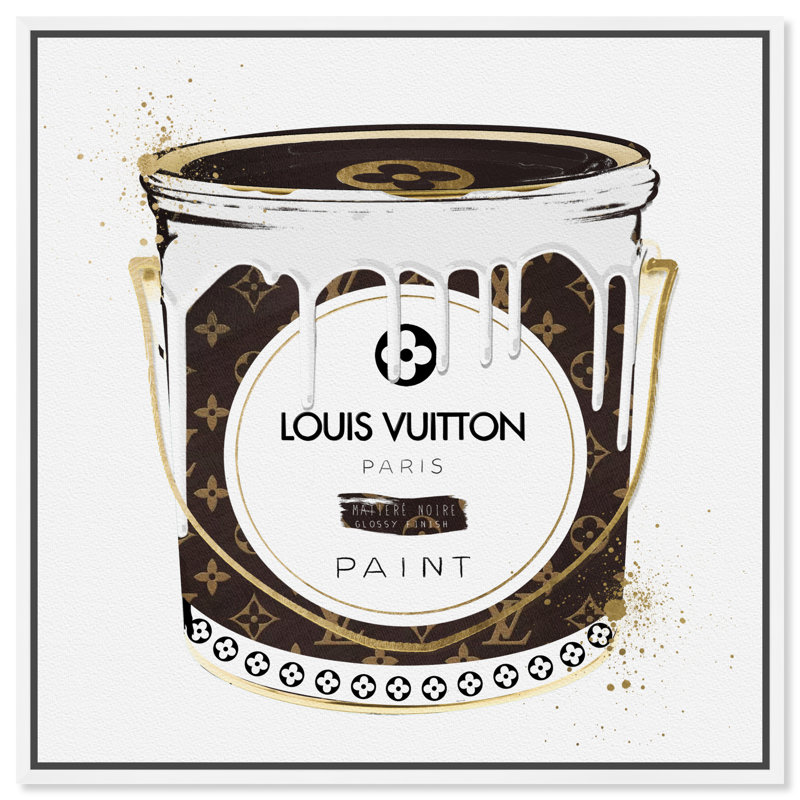 «Luxurious Paint Can II», impression sur toile, Cadre blanc, H 12 po x l 12 po