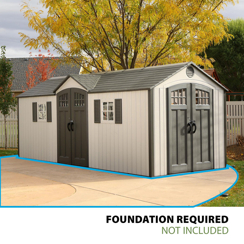 Lifetime High-Density Polyethylene (Plastic) Outdoor Storage Shed with Steel-Reinforced Construction
