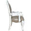 De 2 fauteuils taupe avec détails blanc os - 2 confortables et à la mode et une chaise sophistiquée pratique