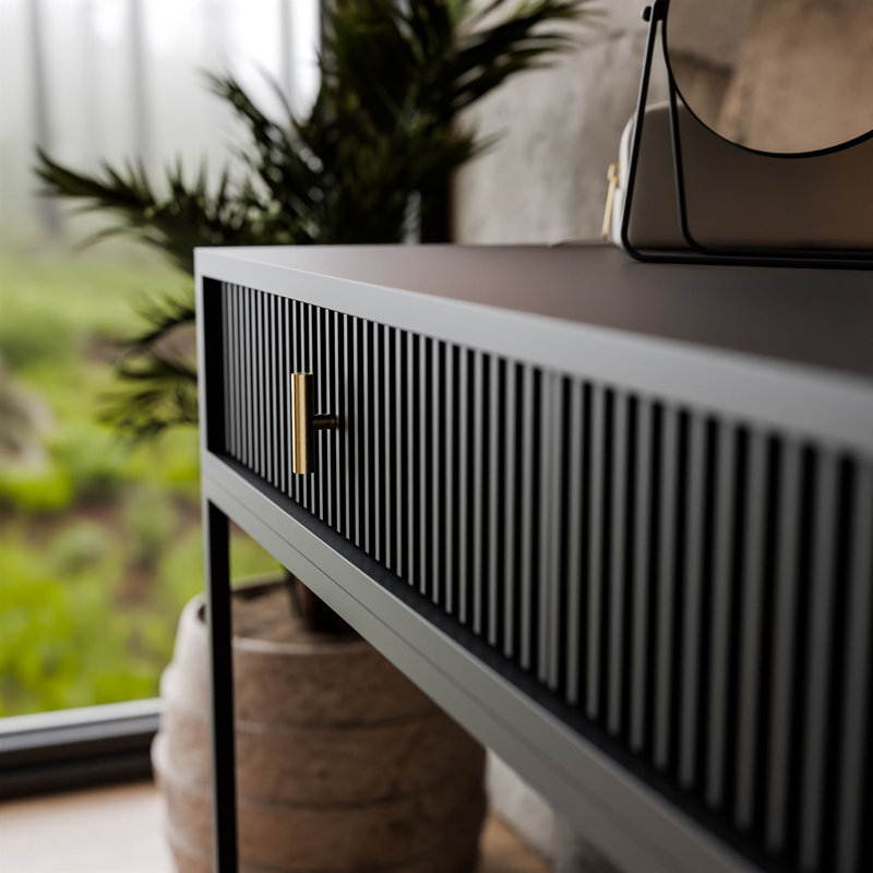 MIDNIGHT 104 cm W Console Table, Black Matte