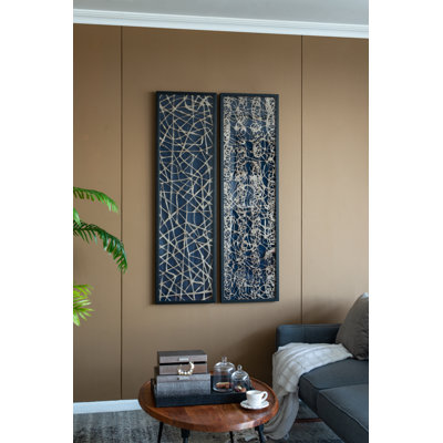S/2 15.5x55" Tannis Rice Paper Shadow Boxes