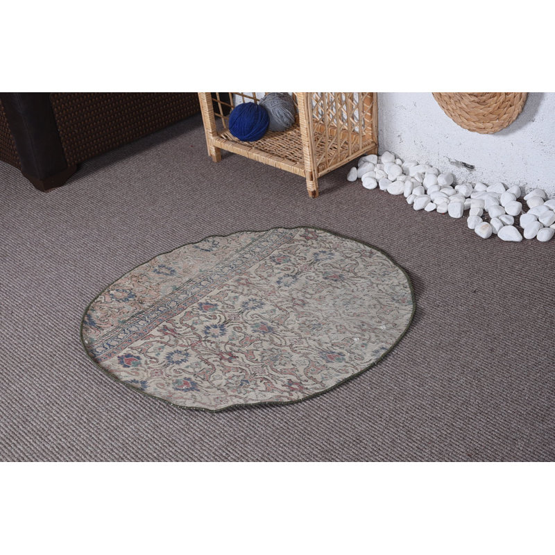 Tapis de luxe, tapis rétro, tapis tissé à plat bleu, petits tapis de 2,7 pi x 2,7 pi, tapis Boho, tapis turcs