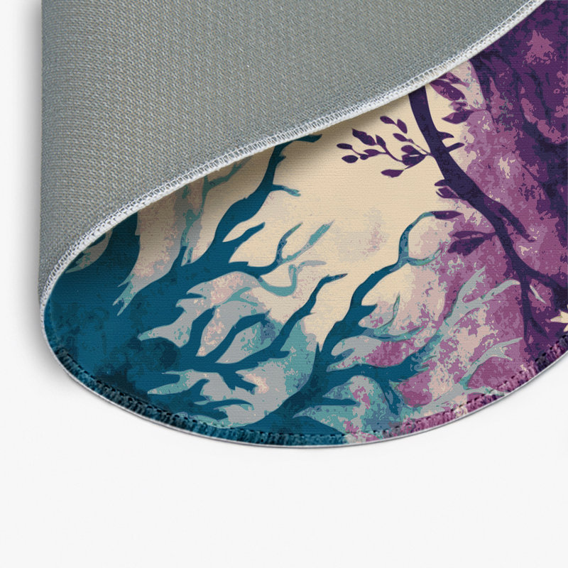 Verdant Twilight Indoor And Outdoor Area Rug, Round 5'