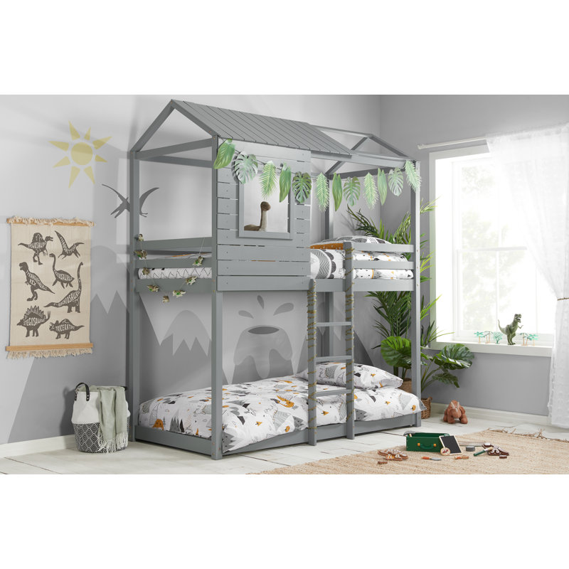 Waban Single (3') Standard Bunk Bed, Grey