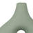 Modern Ceramic Abstract Table Vase for Home Decor - Contemporary Cutout Tall Flower Vase for Office, Tabletops, or Living Room - Green-1862031865