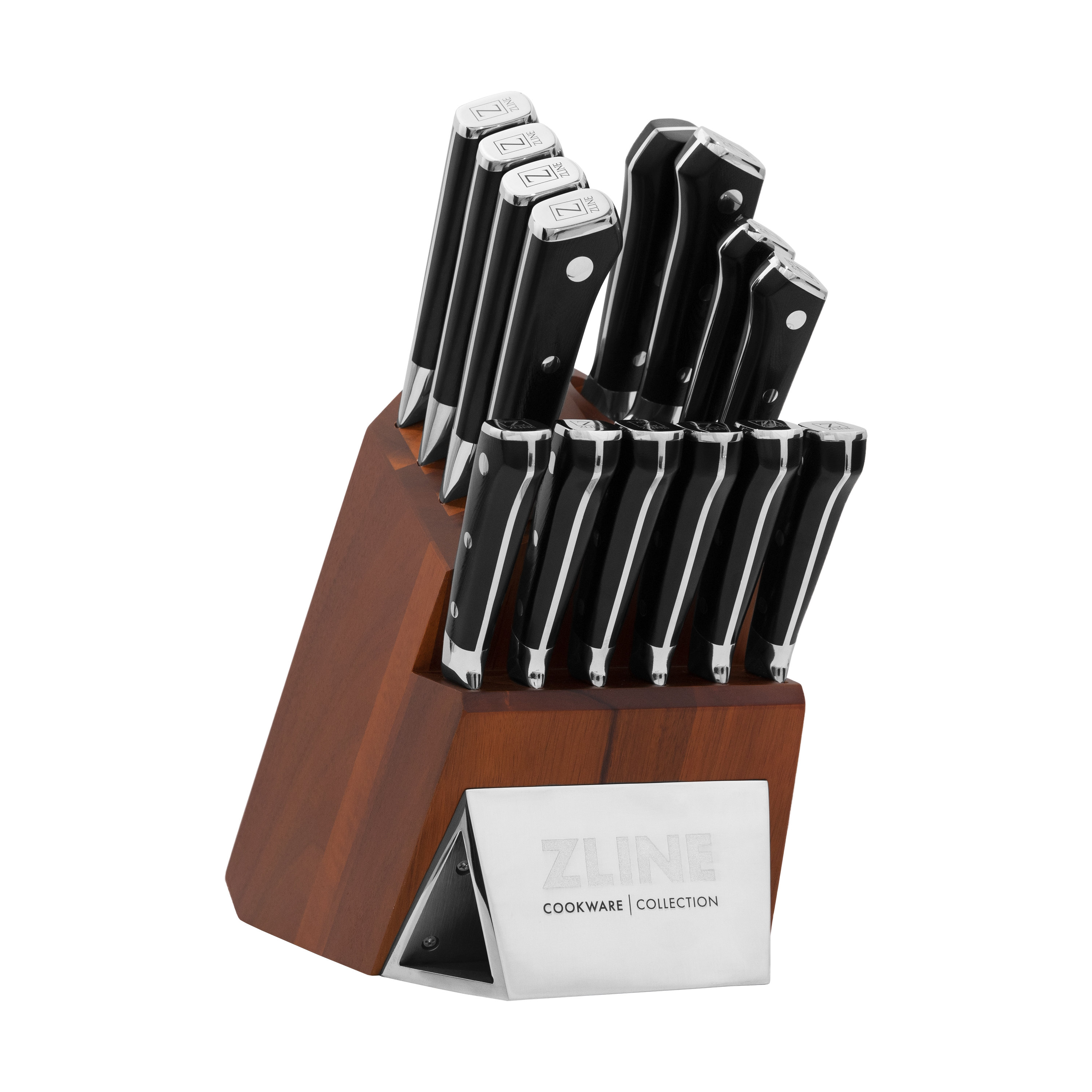 17 Pieces Titanium Knife Set, High Carbon Steel Black Kitchen Block Knife  Set