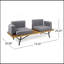 Causeuse d'extérieur avec table basse Canoga
