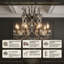 Tomball 10 - Light 25"W Dimmable Traditional Classic Chandelier with Crystal & Metal Frame for Living Room or Dining Room-1028213434
