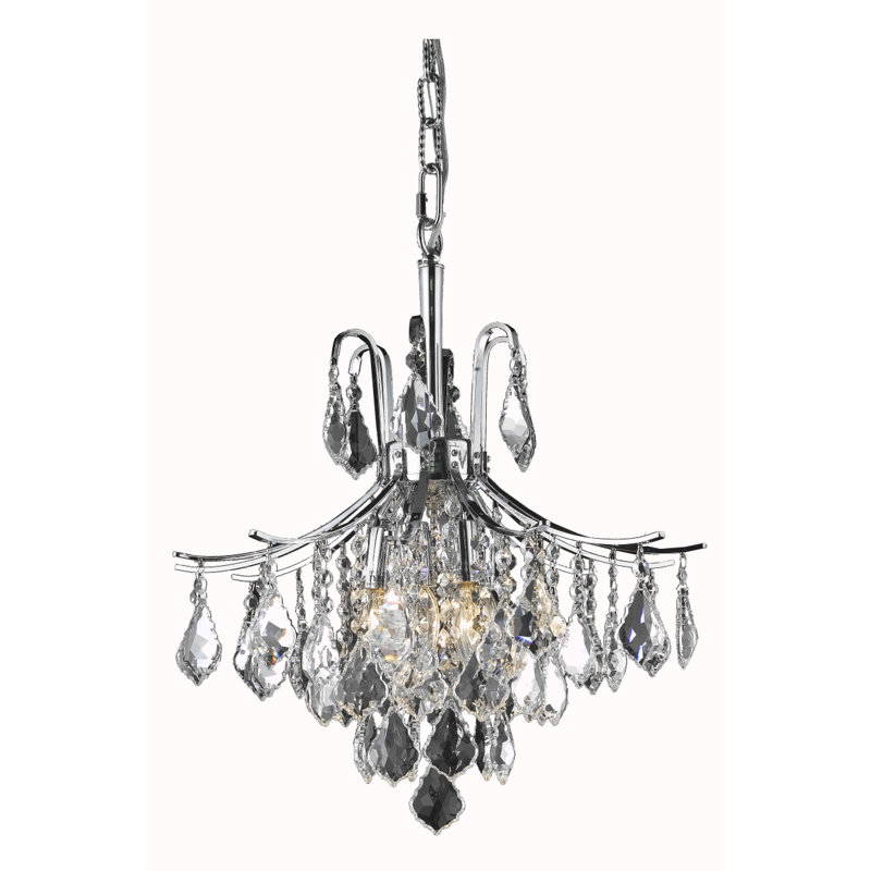 Hermanson Unique Geometric Pendant, 20" H x 16" W x 16" D, Chrome, 6 Lights