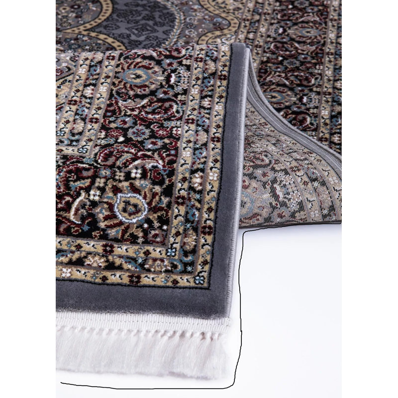 Floral Indoor Doormat, Grey