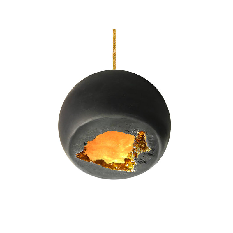 Geode 1 - Light Pendant, Matte Black, Brass