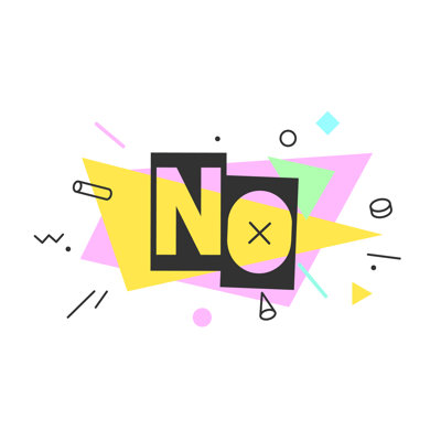 No Speech Bubble - Wrapped Canvas Print