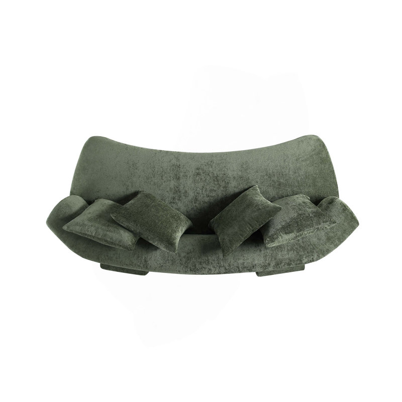 Canapé Modern, Vert olive, H 29,5 po x l 90,6 po x P 44,5 po