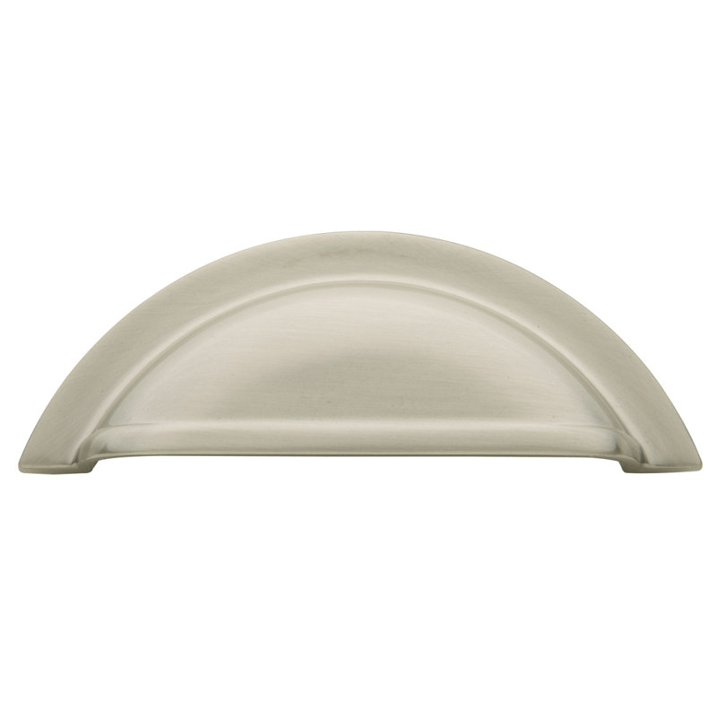 4" Center to Center Cup/Bin Pull, Satin nickel