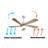 Lyam 52'' Ceiling Fan with LED Lights-2111110742
