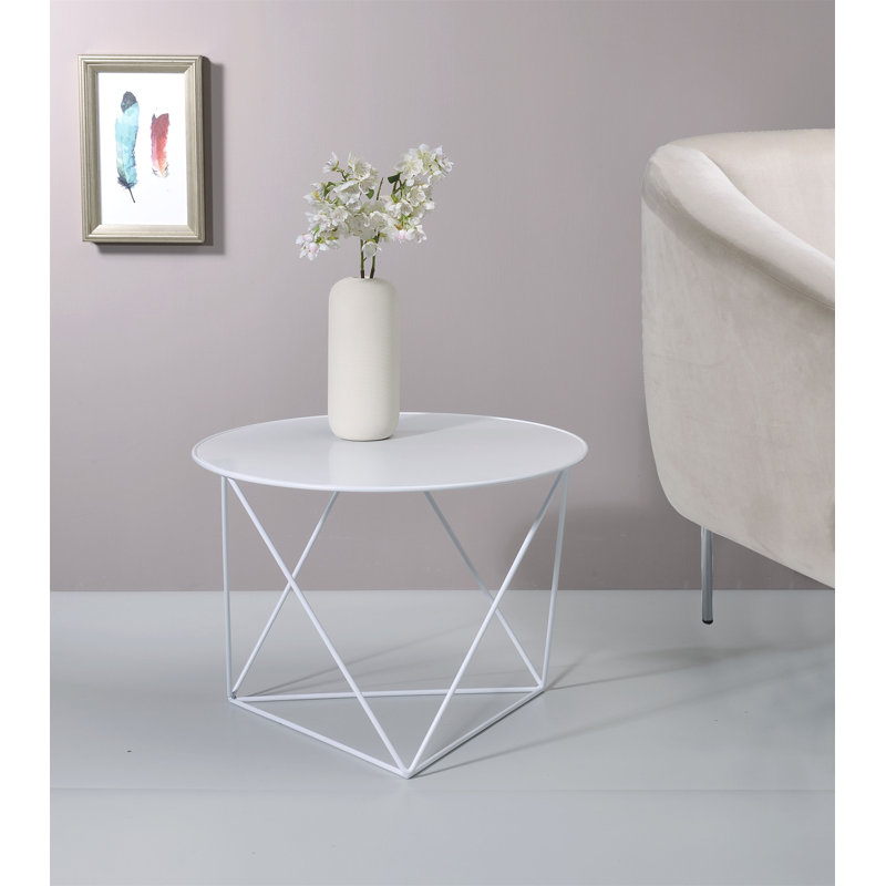 Table d'appoint Epidia, White, Blanc