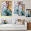Turquoise et mauve liquide Flow Art III - impression sur toile moderne-885660134-885660137