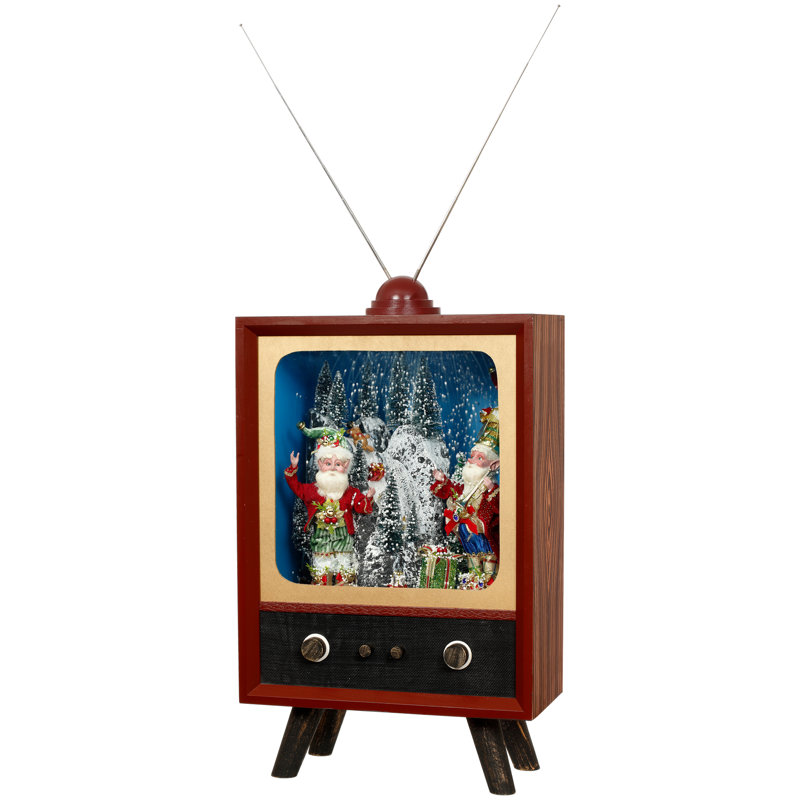 Old Fashioned TV With Elves - 23 Inches