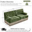 Canapé Chesterfield modulaire avec capitonnage à boutons et jupe à pampilles-41691269