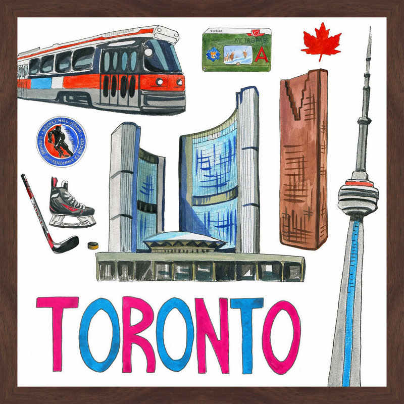 «Toronto Entertainment», reproduction encadrée, H 18 po x l 18 po x P 1,5 po