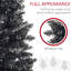 160 décorations à DEL avec arbre, H 59,1 po, 294 pointes, noir, Noël artificiel 20,9 po Arbre pour la décoration, lumières, noir