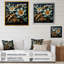Feuillage doré doré sur toile-415600306-415600308