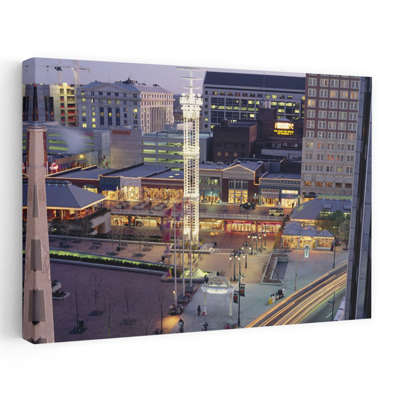 High angle view of buildings in a city Peachtree Street Atlanta Georgia USA 1 Piece Wrapped Canvas Wall Art