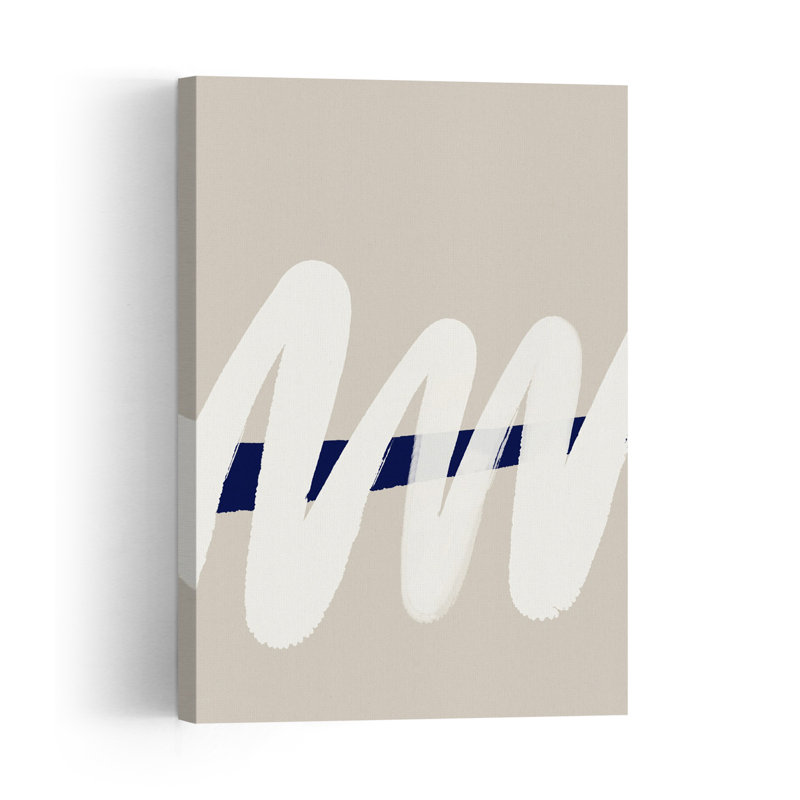 Zigzag Elegance Abstract Contemporary Minimalist Wall Art Print, 91.44cm H x 60.96cm W