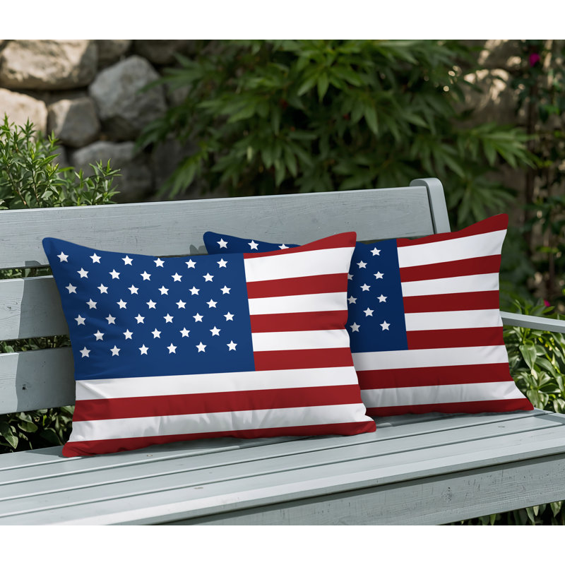 Oreiller réversible intérieur / extérieur Patriot, Navy Blue, 25x18