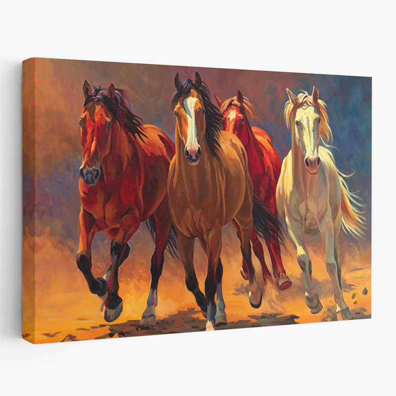 Art et chevaux, H 16 po x l 24 po