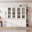 2X 75.25-Inch Tall Display Cabinets And 2 Triangle Bookshelves For Living Room