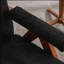 Ensemble de 2 chaises d'appoint de style Mid-Century, fauteuil en forme de nuage avec structure en bois massif, fauteuil en chenille pour salon, chambre à coucher, balcon, noir-1634206727-1634206724